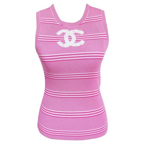 pink chanel tank|chanel blouses for women.